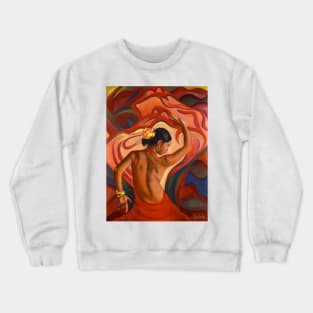 Tango dancer woman girl at carnaval in brazil Crewneck Sweatshirt